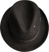 Fedora wolvilten hoed donkerbruin - Boho rock and roll hoed - zomerhoed - UNISEX