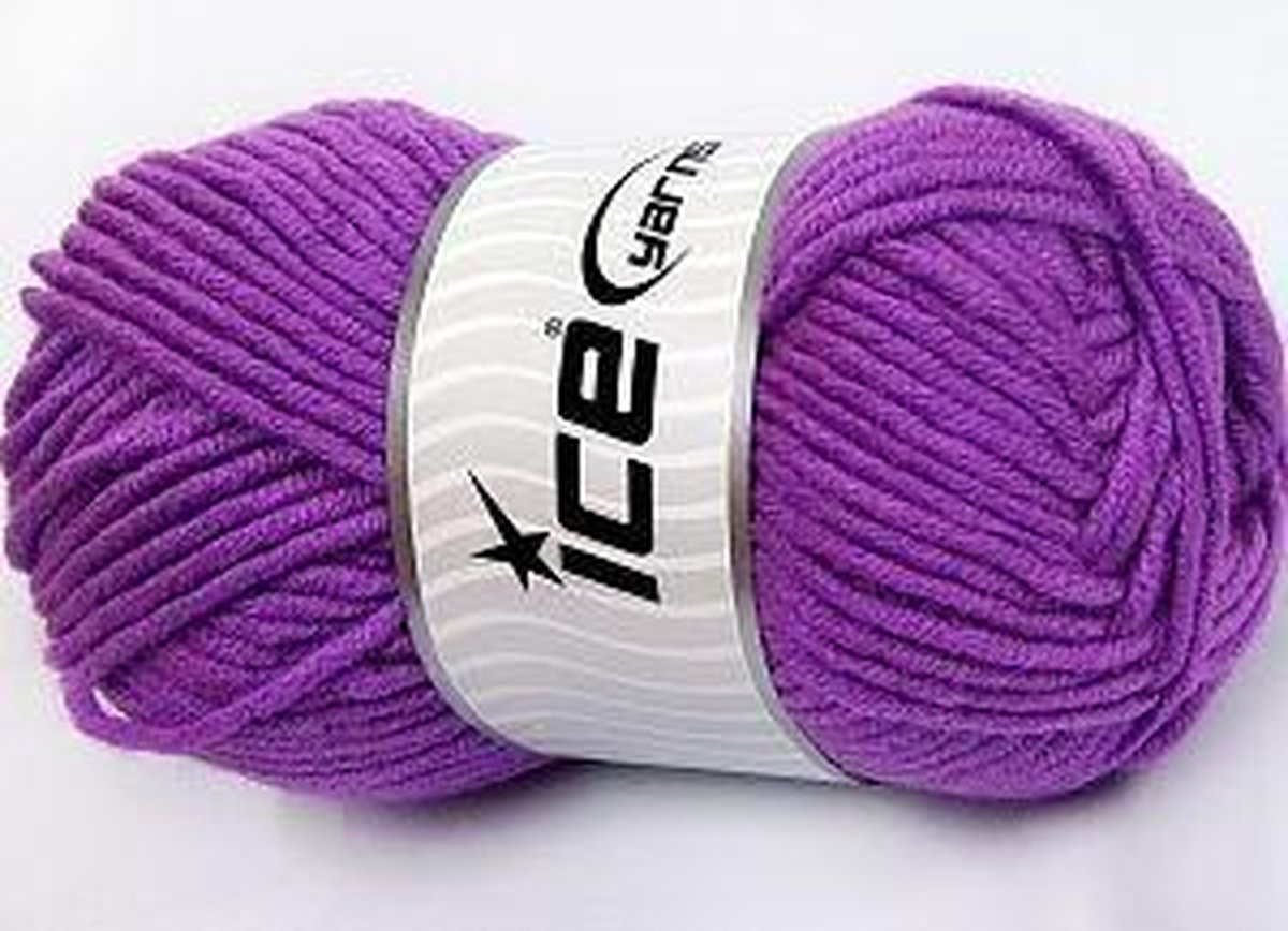 Laine à tricoter épaisse couleur violet / rose - acheter du fil de laine  épais laine