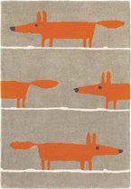 Scion - Mr Fox Cinnamon 25303 Vloerkleed - 090x150 cm - Rechthoekig - Kinder, Laagpolig Tapijt - Scandinavisch - Oranje, Taupe