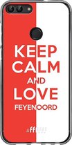 6F hoesje - geschikt voor Huawei P Smart (2018) -  Transparant TPU Case - Feyenoord - Keep calm #ffffff