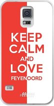 6F hoesje - geschikt voor Samsung Galaxy S5 -  Transparant TPU Case - Feyenoord - Keep calm #ffffff