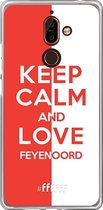 Nokia 7 Plus Hoesje Transparant TPU Case - Feyenoord - Keep calm