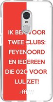 6F hoesje - geschikt voor Xiaomi Redmi 5 -  Transparant TPU Case - Feyenoord - Quote #ffffff