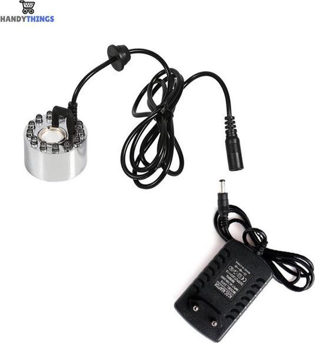 Mist Maker Fogger, 24V Kleur Veranderende Mist Maker, Fontein Vijver Mist Machine, Water Vijver Verstuiver Luchtbevochtigers met 12 LED Licht