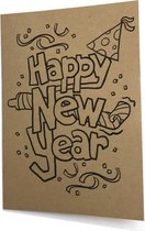 Kraft 'Happy New Year' wenskaart - incl envelop