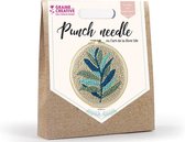 Punch needle pakket  |Plant| Borduurpakket | Borduurring | 4 kleuren borduurgaren | Punch stof | Pons naald