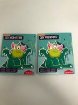 3D monster - twee stuks