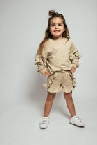 Baje Studio Harvey Truien & Vesten Meisjes - Sweater - Hoodie - Vest- Taupe - Maat 122/128