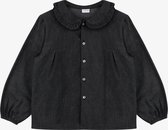 merkloos Meisjes blouse washed black kraag | Milk 'n Sugar 146-152