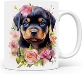 Mok met Rottweiler Beker voor koffie of tas voor thee, cadeau voor dierenliefhebbers, moeder, vader, collega, vriend, vriendin, kantoor