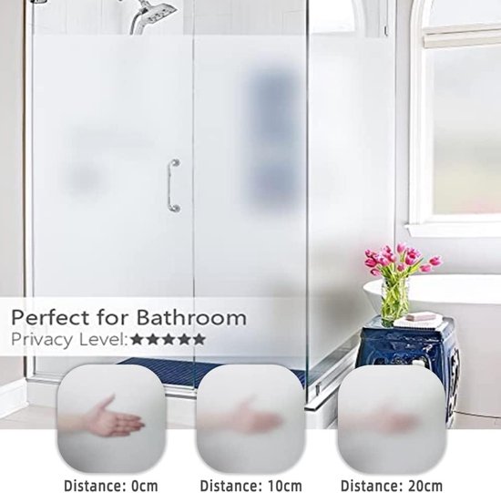 Glasfolie Raam Privacyfolie Statisch Klevende Glas-in-lood Niet-klevend Anti -UV Bescherming Warmteregeling Deurstickers Voor Thuis (60x140cm