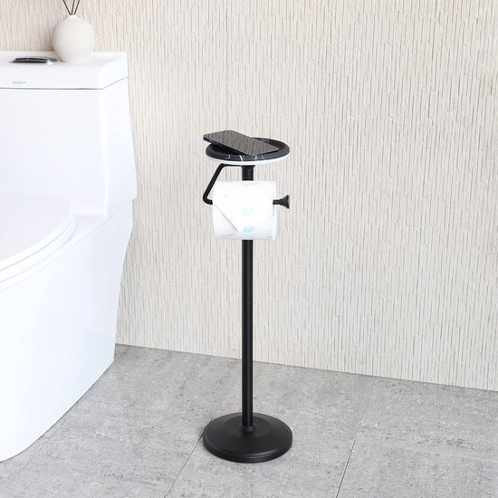 MSV 140398 toiletpapierhouder, roestvrij staal, MDF beige