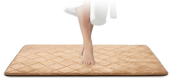 Urban Living Badkamerkleedje/wc badmat - foam - antraciet - 49x49 cm bestellen