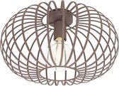 QAZQA johanna - Design Plafondlamp - 1 lichts - Ø 39 cm - Roestbruin - Woonkamer | Slaapkamer | Keuken