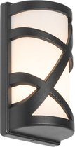QAZQA suzie - Moderne Wandlamp voor buiten - 1 lichts - D 9.8 cm - Zwart - Buitenverlichting