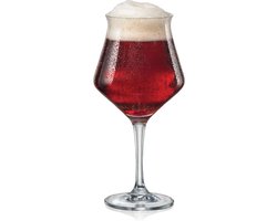 6x Degustatie glas voor speciaal bier – bierglas op voet - kristallen bierglazen - set 6 stuks 6x Degustatie glas voor speciaal bier – bierglas op voet - kristallen bierglazen - set 6 stuks