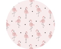 Vloerkleed vinyl rond | Flamingo junkie | 120 cm Rond | Breng stijl en comfort in huis met het ronde vinyl vloerkleed van Flamingo junkie. Eco-vriendelijk, hygiënisch en perfect voor drukke gezinnen. Ontdek de veelzijdigheid nu!