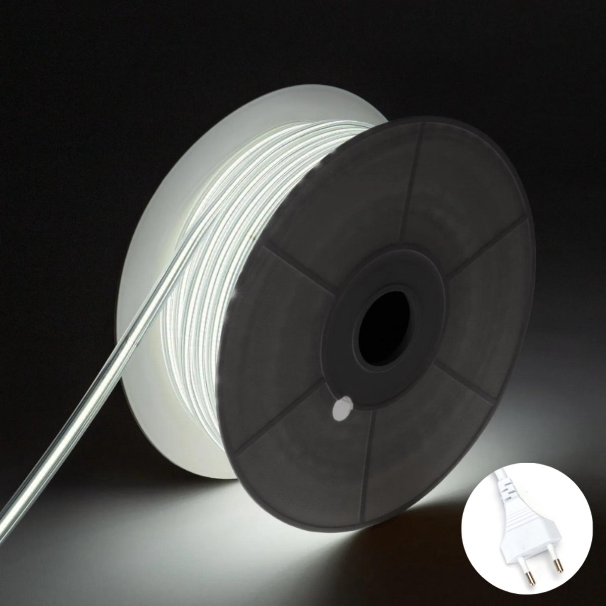 DiamantLED COB LED Strip - Koud Wit 6500K - 40 Meter in één rol(1x 40meter) - 800Lumen per meter - 220V - Waterdicht(IP65) - Complete Set