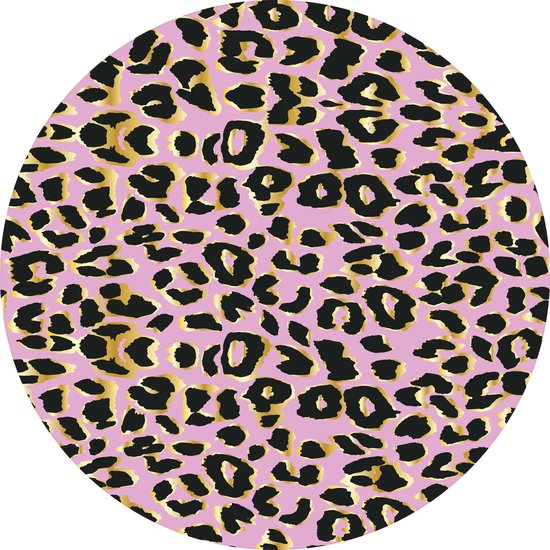Vloerkleed vinyl rond | Pink P | 150 cm Rond | Onze materialen zijn PVC vrij en hygienisch