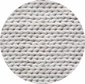 Vloerkleed vinyl rond | Braided virgin white | 95 cm Rond | Onze materialen zijn PVC vrij en hygienisch