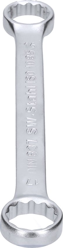 SW-Stahl 01310L Clé polygonale double 16 x 17 mm plate I version droite I 12 pans I clé polygonale I clé double I clé polygonale