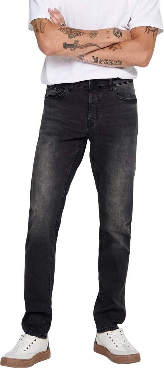 ONLY&SONS - ONSLOOM SLIM WASH BLK 0447 DIA DNM NOOS - Heren - Jeans