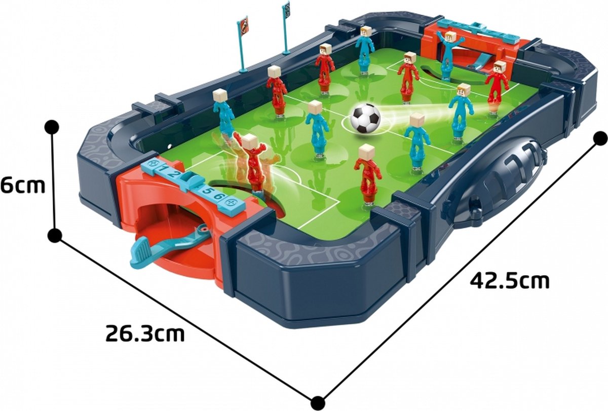 Mini Baby-foot Enfant – 41,5 X 20 X 4,5 Cm – 2 à 4 Joueurs – Avec 8 Balles – ABS – Cadeau Pour Garçon 8-10 Ans