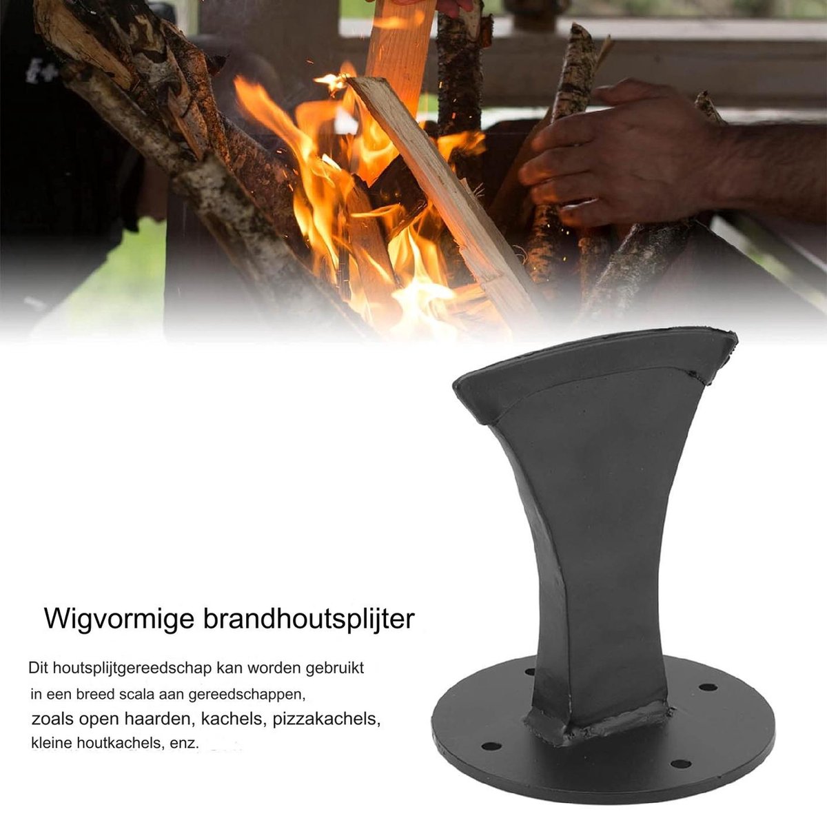 Houtklover Wig, Zware Brandhout Aanmaakhout Splitter, Kleine Handmatige Houtklover, voor Kleine Open Haard, Houtkachel