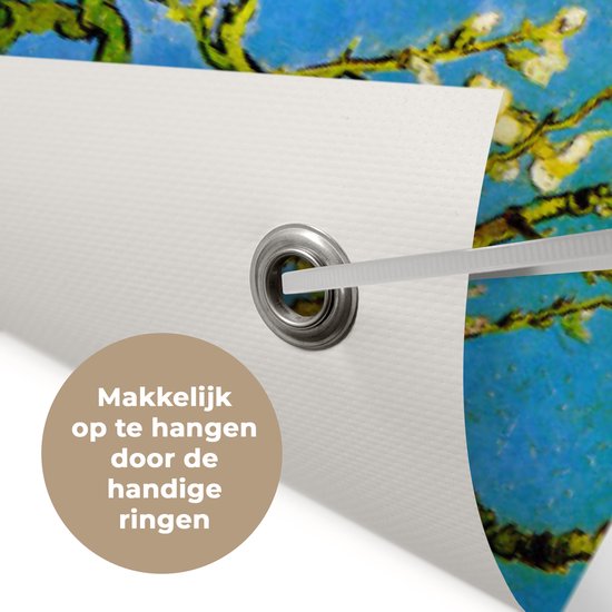 Décoration murale extérieur Van Gogh - Collage - Art - 160x120 cm - Toile jardin - Affiche extérieure