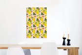 Décoration murale Métal - Peinture Aluminium Industrielle - Fleurs - Roses - Couleurs - 60x90 cm - Dibond - Photo sur aluminium - Décoration murale industrielle - Pour le salon / chambre
