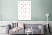 Wanddecoratie Metaal - Aluminium Schilderij Industrieel - Bloemen - Pastel - Collage - 80x120 cm - Dibond - Foto op aluminium - Industriële muurdecoratie - Voor de woonkamer/slaapkamer