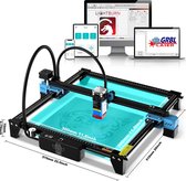 ProductPlein - Machine de gravure laser à deux arbres - Machine de gravure laser laser Ultra mince - Prend également en charge les systèmes Mac - Double moteur - Avec application - Zwart