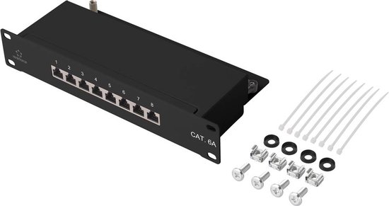 Panneau de brassage réseau Renkforce RF-4870828 8 ports 254 mm (10) CAT 6A 1U fourni