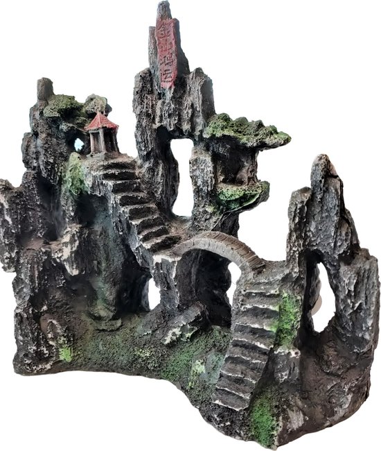 Nobleza ornament aquarium - aquarium inrichting - rots - groot - 26 cm