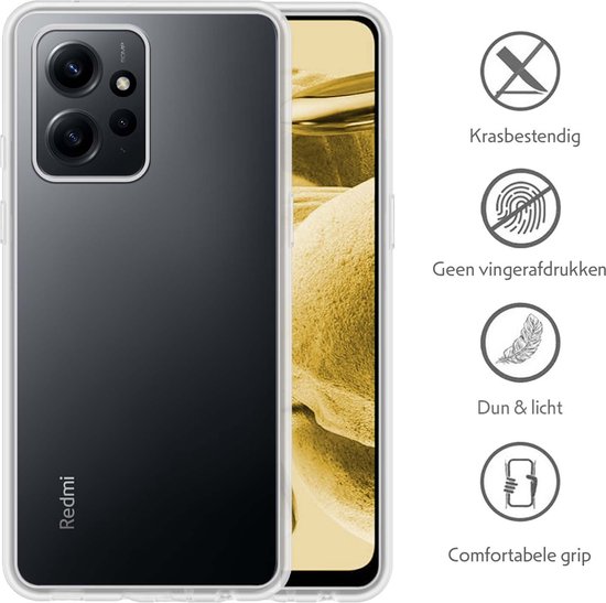 Coque pour Xiaomi Redmi Note 12 4G Coque en Siliconen - Coque pour Xiaomi Redmi Note 12 4G Coque Siliconen - Transparent - 2 Pièces