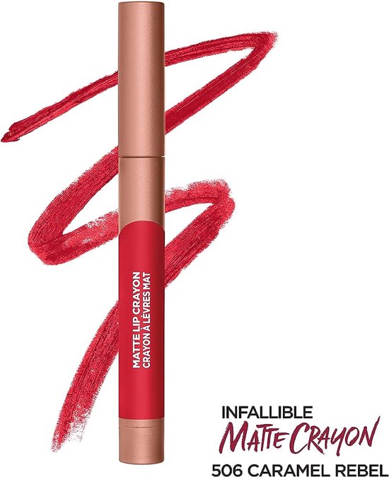 L'Oreal Paris Infallible - Matte Lip Crayon - 506 - Caramel Rebel - Lippenstift - Long Lasting - 1.3 g