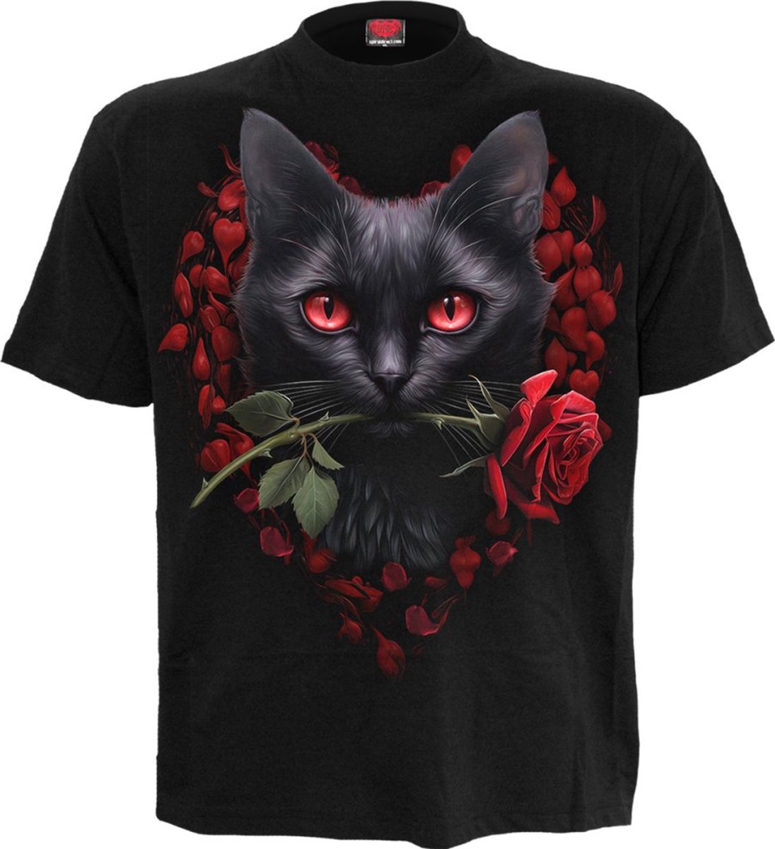 Spiral - Cat's Love Unisex Tshirt - L - Zwart