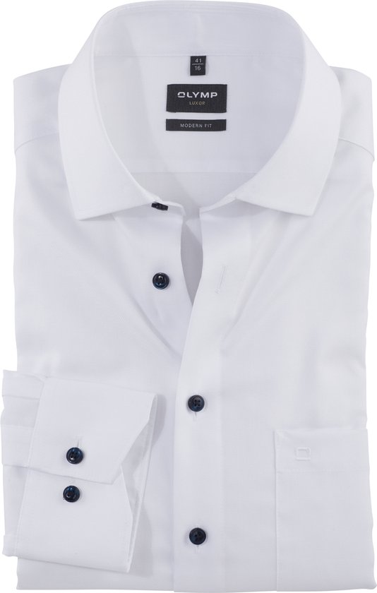 Olymp Business hemd lange mouw Wit 1204/54 Hemden 120454/00