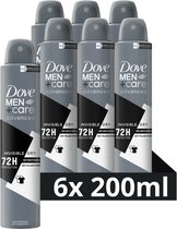 Dove Deodorant Men+ Care Invisible Dry 200 ml - 6x 200 ml - Voordeelverpakking