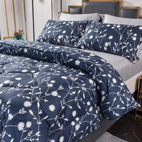Zelesta® Wonderbed 4 Seizoenen Taupe - 240x200cm - Dekbed Voor Het Hele Jaar 30 Dagen Proefslapen Bedrukt Dekbed Wasbaar Dekbed Zonder Overtrek Tweedelig Met Drukknopen