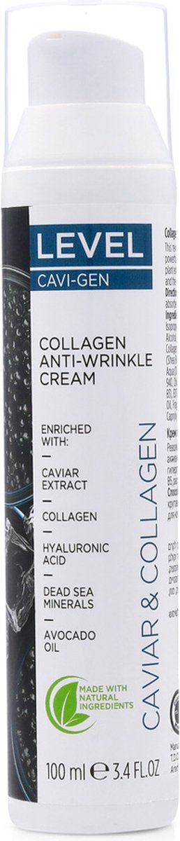 Level - Dead Sea Minerals Caviar & Collagen - Collagen Anti-Wrinkle Cream 100 ml (Dode Zee Mineralen Kaviaar & Collageen - Collageen Anti Rimpel Creme)