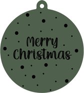 Label2X - Kersthanger Merry Christmas - Groen - Kerstmis - Kersthanger - Kerst versiering - Kerst decoratie