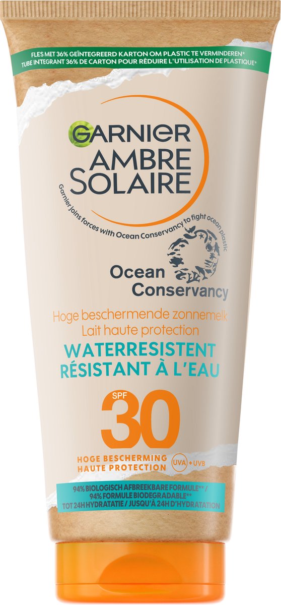 Garnier Ambre Solaire Waterresistente Beschermende Zonnebrandmelk SPF 30 - 175ml​