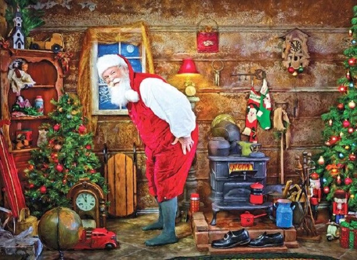 Diamond Painting Set Christmas 40x30cm Full size ronde steentjes