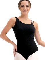 Dancer Dancewear® Balletpak dames zwart | "Silhouette" | Speciaal balletpak | Maat XL | Maat 40