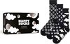 Happy Socks giftbox 3P sokken black and white zwart - 41-46