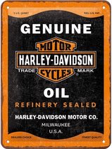 Wandbord Garage Motor - Harley Davidson - Genuine Oil