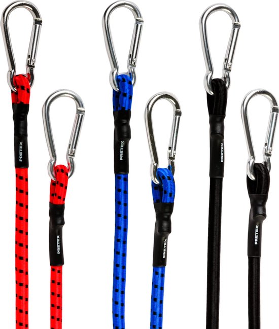 XSTRAP Meerdere maten natuurlijk rubberen tarp bungee-bandjes vastbinden koorden gekreukte S-haken Heavy Duty ideaal voor het vastzetten van dekzeilen - 20 stuks
