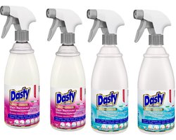 Dasty TEXTIEL Pakket SMALL: Professionele Vlekkenverwijderaar + Zweet- en deodorantvlekken verwijderaar: 2+2 stuks
