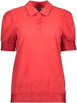 Zoso T-shirt Britney Travel Blouse With Tricotband 241 0019 Red Dames Maat - L